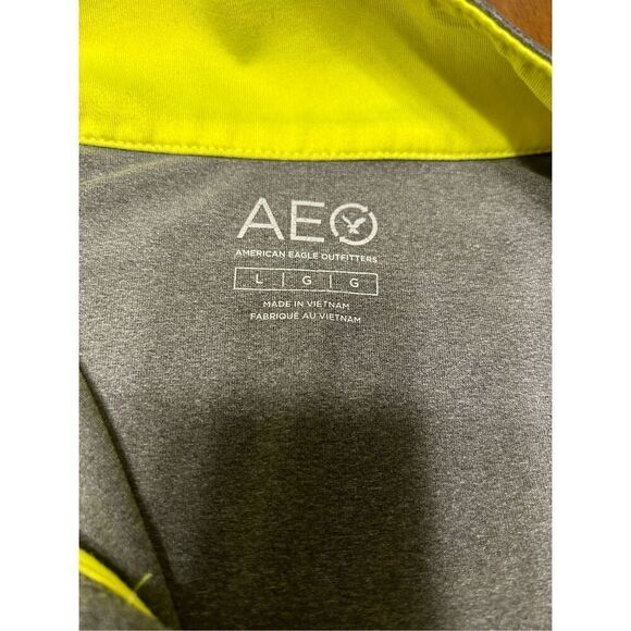 AMERICAN EAGLE quarter zip pullover - men's Size large Black Gray - Picture 5 of 7